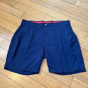 Redvanly Mens Golf Hanover Shorts XL Blue Navy 7in Stretch Nylon Performance